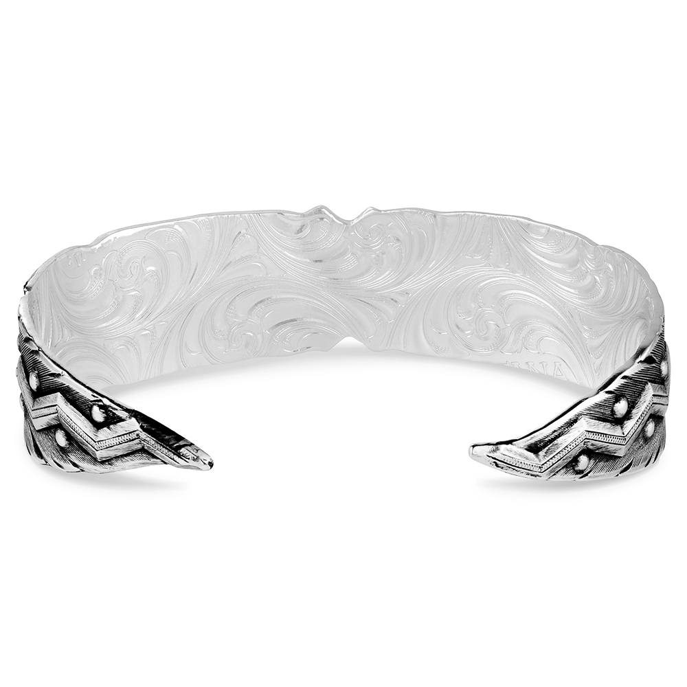 Wild Lightning Turquoise Feather Cuff Bracelet
