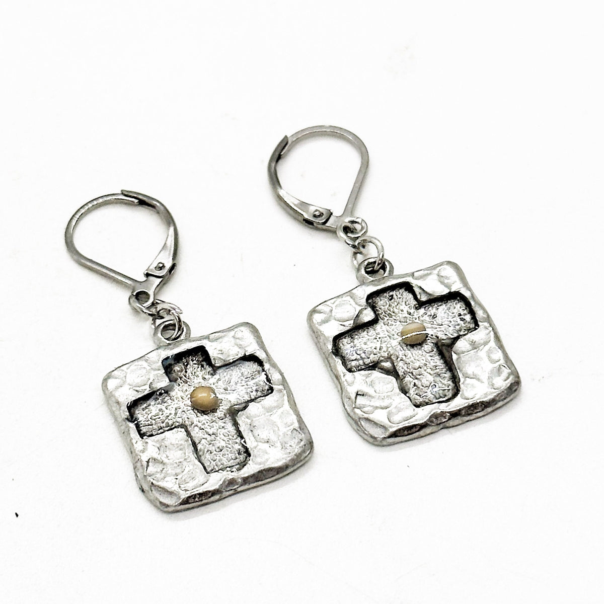 Mustard Seed Cross Earrings | Matthew 17:20