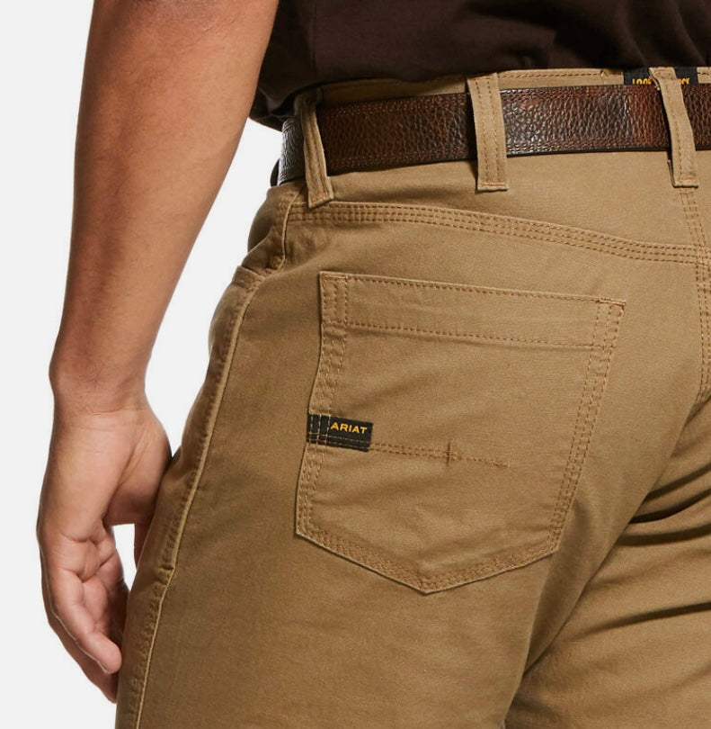 Ariat Men’s M4 Rebar Khaki DuraStretch Straight Leg Pants